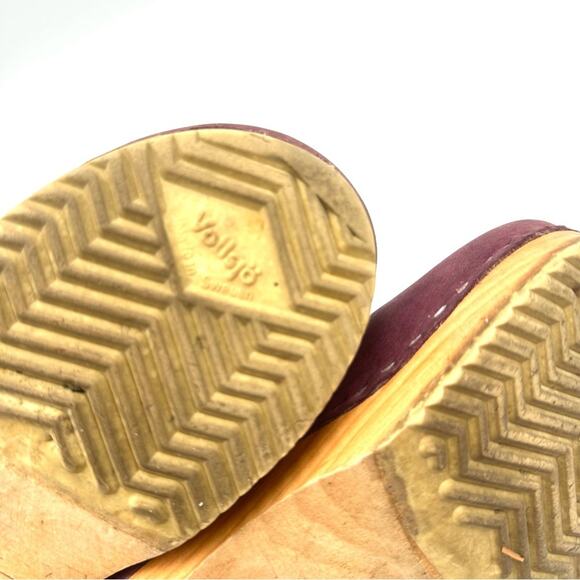 9873/ahorr Vollsjö women's Clogs Made Of Wood Leather/Suede 38/8 - Picture 5 of 11